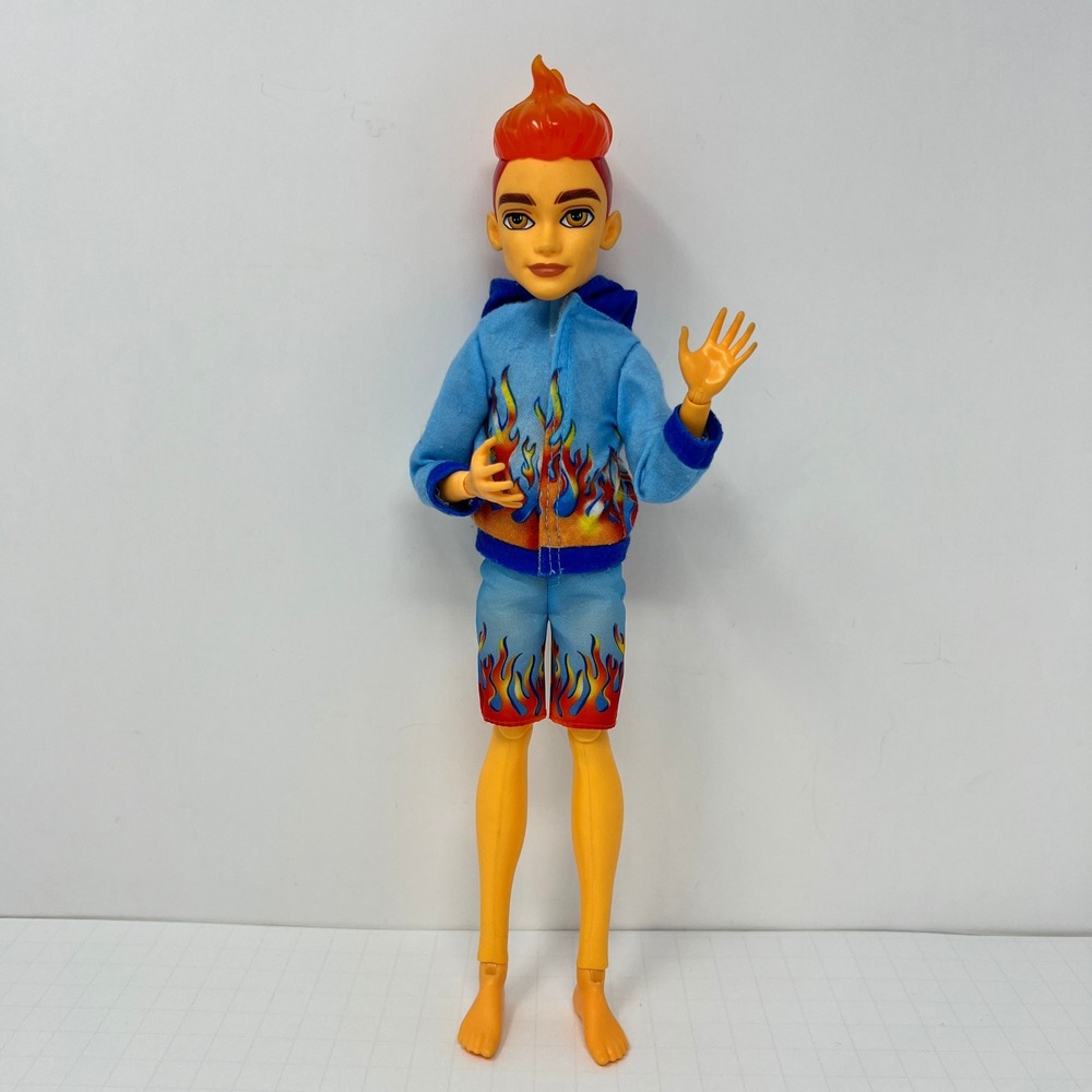 Monster High Heath Burns Dolln Scare-a-dise Island Blue Flame Hoodie Shorts 2023